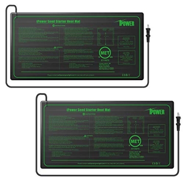 iPower GLHTMTSX2-A 2-Pack Durable Seedling Heat Mat for Germination & Hydroponics
