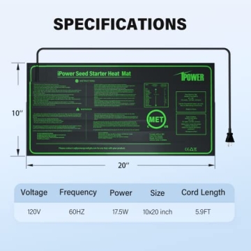 iPower 2-Pack Seedling Heat Mat for Plant Growth and Pets