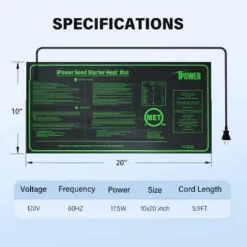 iPower 2-Pack Seedling Heat Mat for Plant Growth and Pets