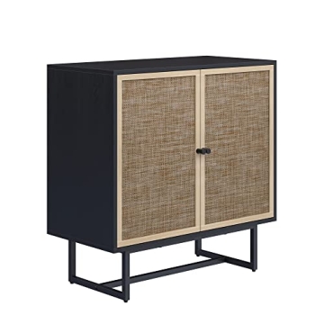 Stylish Nathan James Kova Rattan Wood Storage Cabinet