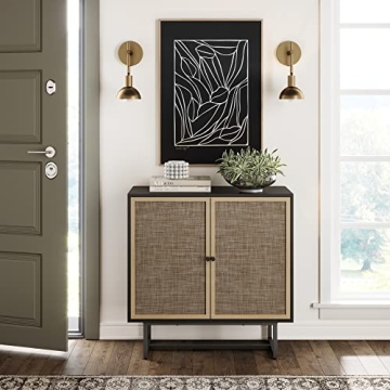 Stylish Nathan James Kova Rattan Wood Storage Cabinet