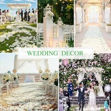 Koceko Dried White Rose Petals for Wedding Decor 80g