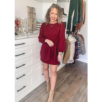 Elegant Long Lantern Sleeve Dress for Women by PRETTYGARDEN