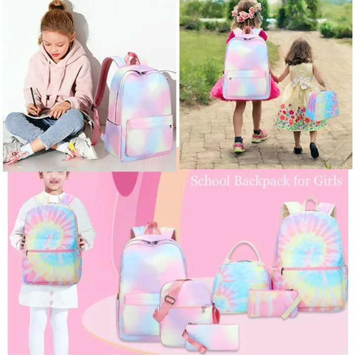 Rainbow Backpack Set for Teen Girls - Stylish School Gear
