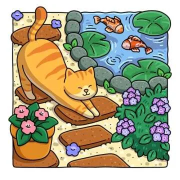 Cat Moments Coloring Book for Adults and Teens - Relaxation Art