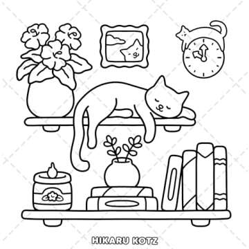 Cat Moments Coloring Book for Adults and Teens - Relaxation Art