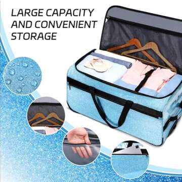 Versatile Rolling Dance Bag with Garment Rack and Shine