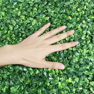 Yaheetech 12 PCS 20"x 20" Artificial Boxwood Panels Topiary Hedge Plant, Privacy Hedge Screen UV Protected Greenery Wall, Decor Faux Grass Wall Panel Suitable for Outdoor Indoor Garden Backyard