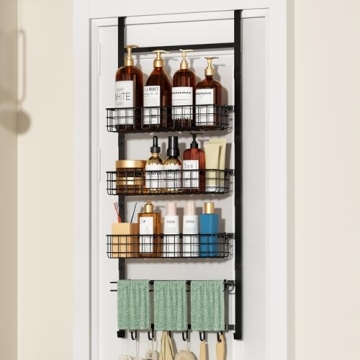 X-cosrack Over The Door Storage Organizer with 18 Hooks