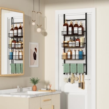X-cosrack Over The Door Storage Organizer with 18 Hooks