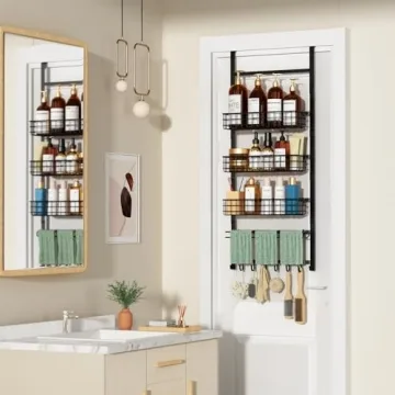 X-cosrack Over The Door Storage Organizer with 18 Hooks