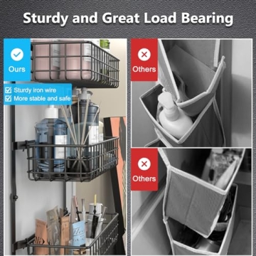 X-cosrack Over The Door Storage Organizer with 18 Hooks