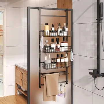 X-cosrack Over The Door Storage Organizer with 18 Hooks