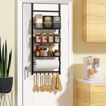 X-cosrack Over The Door Storage Organizer with 18 Hooks