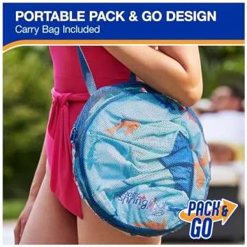 Swimways Baby Spring Float, Baby Pool Float with Canopy & UPF Protection, Swimming Pool Accessories for Kids 9-24 Months, Shark