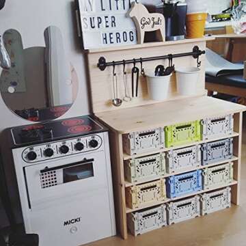 AYKASA Collapsible Storage Bin - Versatile Dark Pink Baskets