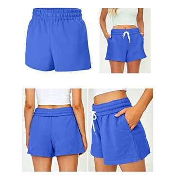SUNBS 3 Pack Womens Sweat Shorts Casual Lounge Cotton Trendy Summer Running High Waisted Athletic Cl...
