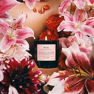 Petal Boy Smells Candle | 50 Hour Long Burn | Coconut & Beeswax Blend | Luxury Scented Candles for Home (8.5 oz)