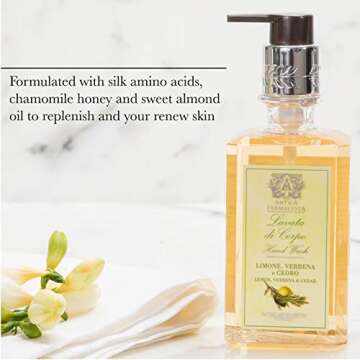 Antica Farmacista Lemon, Verbena & Cedar Hand Wash, 10 Fl Oz