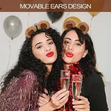 Adorable SIOTMERA Bear Ears Headband for All Ages, Movable Ears