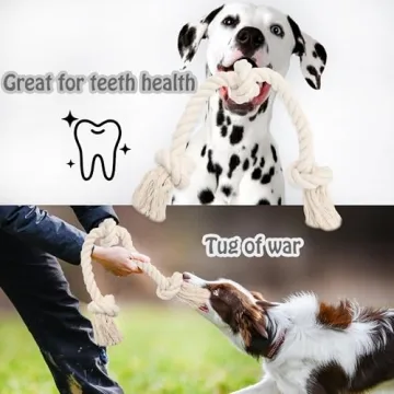 Natural Cotton Dog Rope Toy Safe Chew Tug Play