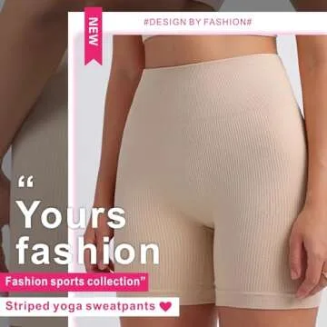 PQ Ribbed Biker Yoga Shorts for Women in Coral Color