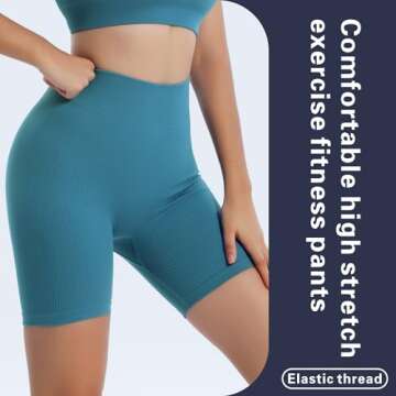 PQ Ribbed Biker Yoga Shorts for Women in Coral Color