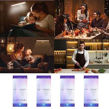 MIOBLUE LED Picture Light with App Control, 16in Battery Painting Light Display Lamp with APP Music Sync Multi Dynamic Modes Dartboard Light, Timer Artwork Light for Frame Portrait