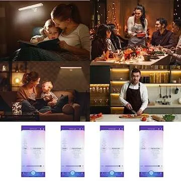 MIOBLUE LED Picture Light with App Control, 16in Battery Painting Light Display Lamp with APP Music Sync Multi Dynamic Modes Dartboard Light, Timer Artwork Light for Frame Portrait