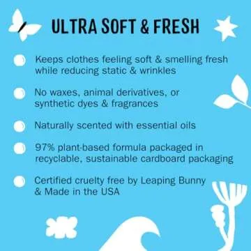 Molly's Suds Dryer Sheets for Sensitive Skin | Eco-Friendly and Softening