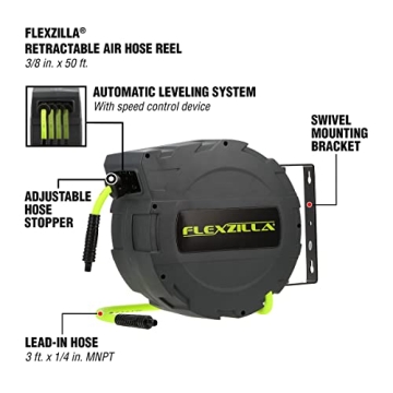 Flexzilla Retractable Air Hose Reel Heavy Duty Lightweight