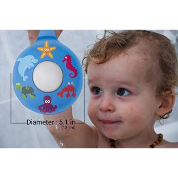 LittleFoot Nation Fun Heavy Duty Bathtub Stopper for Kids, Secure Drain Cover for Bath Tubs, Sinks, and Laundries, 100% BPA Free Silicone