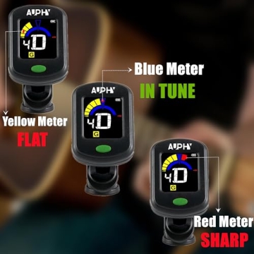 AUPHY Rechargeable Guitar Tuner with Multi Instrument Modes