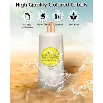 iEager 3 Inch Circle Thermal Sticker Labels, Self-Adhesive Round Direct Thermal Labels, Multi-Purpose Roll Thermal Stickers, 500 Labels, Yellow