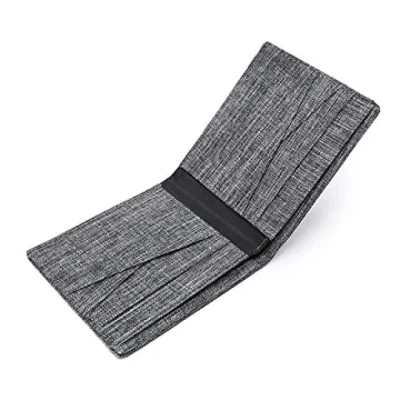 Mens Minimalist Slim Fabric Wallet with RFID Protection