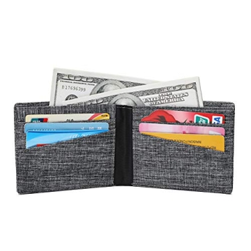 Mens Minimalist Slim Fabric Wallet with RFID Protection