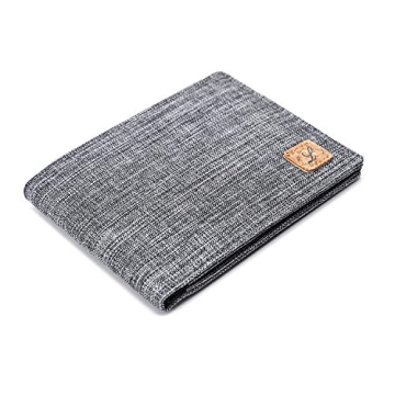 Mens Minimalist Slim Fabric Wallet with RFID Protection