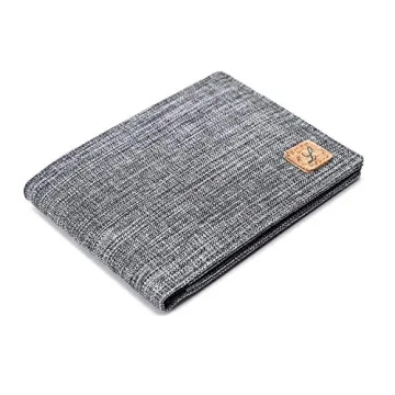 Mens Minimalist Slim Fabric Wallet with RFID Protection