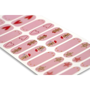 TOUGH GIRLS Gel Nail Polish Strips - Holiday Gingerbread & Gold