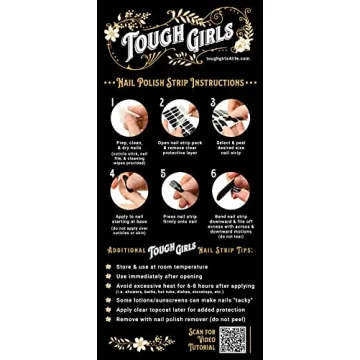 TOUGH GIRLS Gel Nail Polish Strips - Holiday Gingerbread & Gold