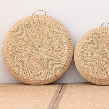 HUOZHI Straw Woven Floor Cushion for Meditation and Yoga