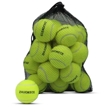 ZHUOKECE 18 Pack Premium Tennis Balls for Training & Pets - Durable & Fun