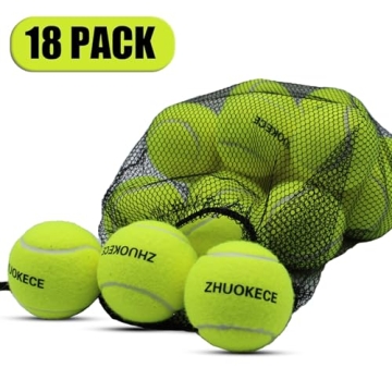 ZHUOKECE 18 Pack Tennis Balls for Training & Pets