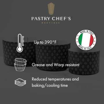 Deluxe Heavy Corrugated Gold and Brown Design Paper Large Panettone Paper Molds - 7.3''x 4.25'' - 6 Pieces