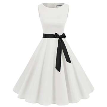 Gardenwed Women's Vintage Wedding Cocktail Party Sleeveless 1950s Retro Rockabilly Flared Formal Swi...