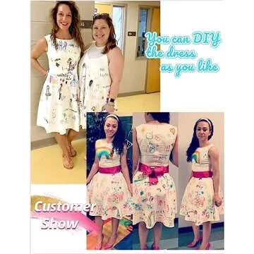 Gardenwed Women's Vintage Wedding Cocktail Party Sleeveless 1950s Retro Rockabilly Flared Formal Swing Dresses White XL