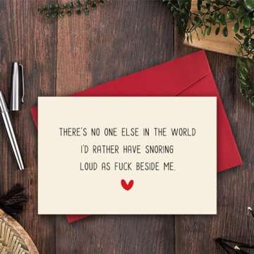 Kirynurd Funny Anniversary Card for Husband Boyfriend Wife Girlfriend, Birthday Card for Couple, Snoring Loud AF Birthday Card for Him