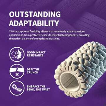 OVERTURE TPU Filament 1.75mm Flexible TPU Roll, 95A Soft 3D Printer Filament, 1kg Spool (2.2 lbs), Dimensional Accuracy +/- 0.02 mm (TPU Gray)