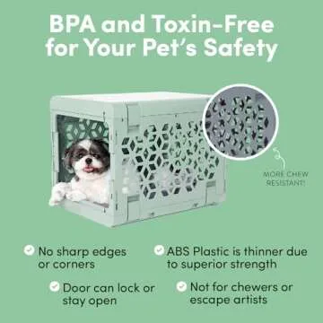 KindTail PAWD Collapsible Dog Crate + Washable Dog Bed - Stylish Pet Crate with Comfortable PAWD Pad - Safe Indoor Puppy or Dog Kennel Set - Lightweight, Compact & Portable for Travel - Small White