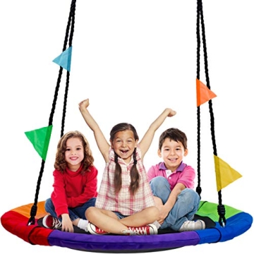 Sorbus 40" Saucer Swing for Kids - Safe Durable Fun